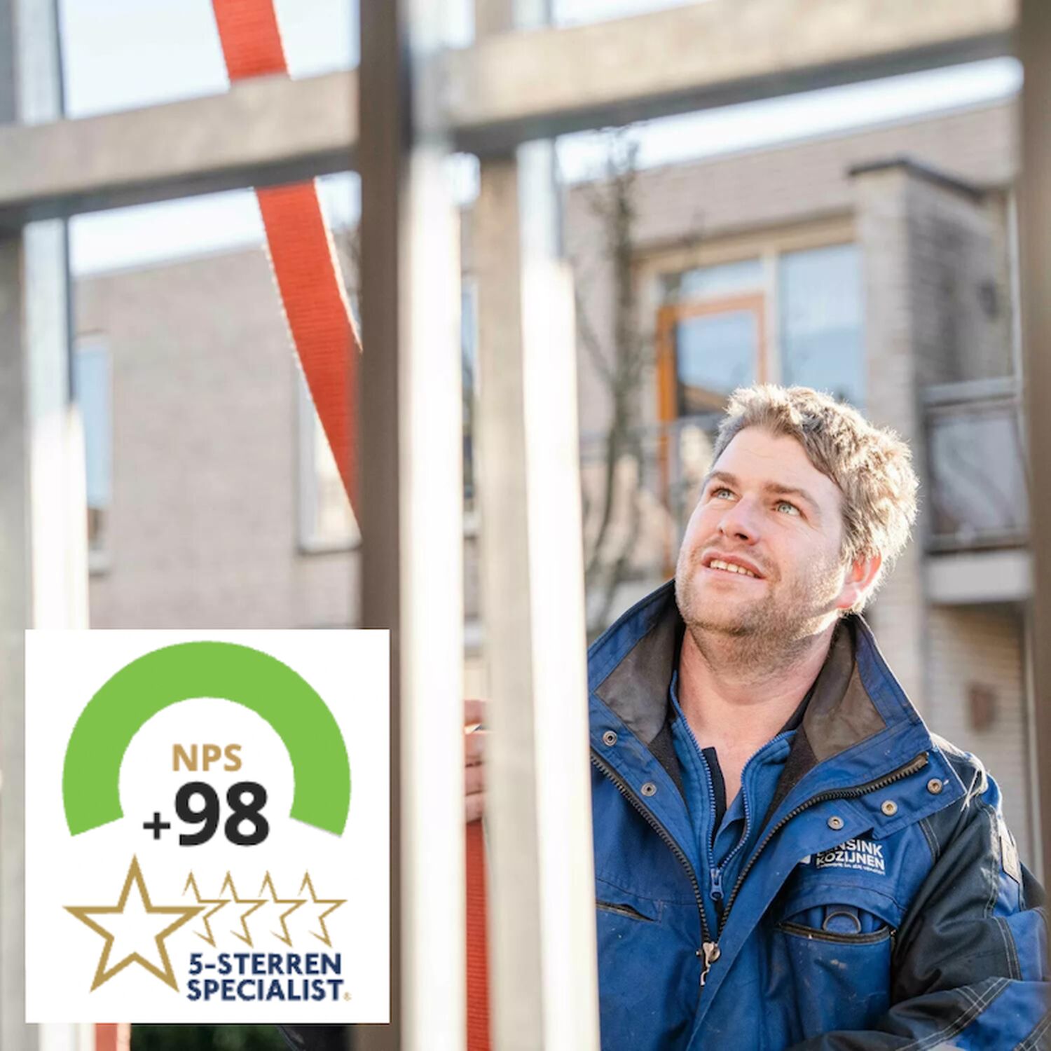 Lensink Kozijnen NPS 98 klantbeoordeling